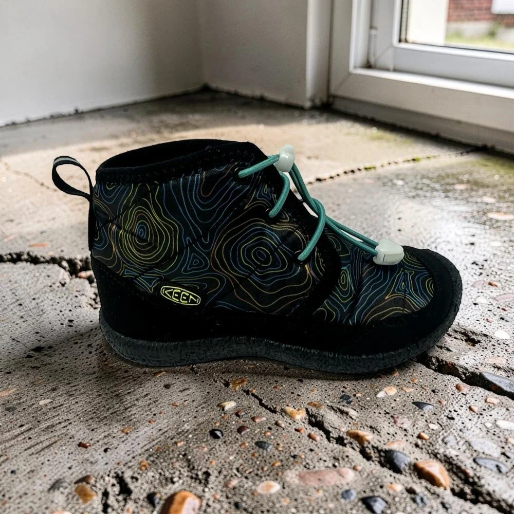 KEEN Kids Howser II Chukka WP Boots Size 13 Black Reef Waters Topo NWB